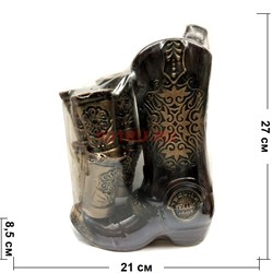 Бутылка керамическая «Сапог» + 6 рюмок - фото 129632