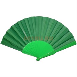 Веер зеленый однотонный 12 шт/уп - фото 130046