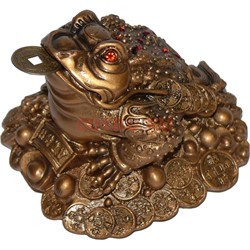 Жаба Фэншуй из полистоуна (108206) фигурка 7,5х10 см - фото 130071