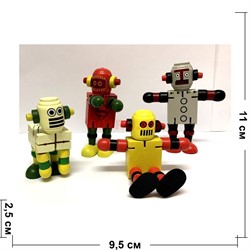 Игрушка деревянная «Робот» с двигающимися конечностями - фото 130169