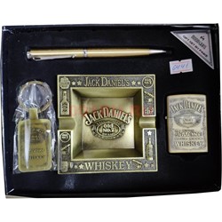 Набор подарочный Jack Daniels «ручка, брелок, пепельница, зажигалка» - фото 130390