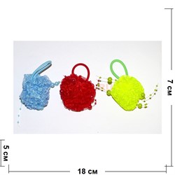 Резинка для волос (KG-278) цветная 20 шт/упаковка - фото 130426