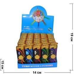 Зажигалка-спиннер (BY-1807) нажимная пьезо турбо 50 шт/уп - фото 131972