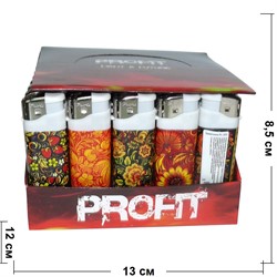 Зажигалка «хохлома» нажимная пьезо 50 шт/уп - фото 131976