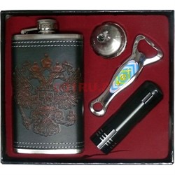 Набор малый «Фляга 6 oz, фонарик, открывашка» - фото 131991