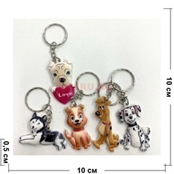 Брелок с собачками мягкий пластик в ассортименте - фото 132221