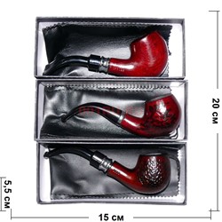 Трубка курительная в коробочке с чехлом 3 модели - фото 132345
