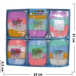 Пластилин легкий 4 или 2 цвета 12 шт/уп - фото 132686