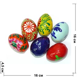 Яйца пасхальные (дерево) 3 размер 6,5x4,5 см - фото 132762