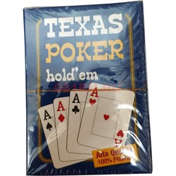 Карты для покера Texas Poker Hold'em 100% пластик 54 карты - фото 133357
