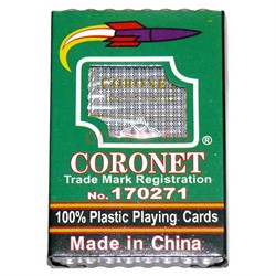 Карты для покера Coronet 100% пластик 54 карты - фото 133363