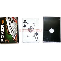 Карты для покера Poker 100% пластик 54 карты в коробочке - фото 133366