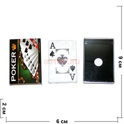 Карты для покера Poker 100% пластик 54 карты в коробочке - фото 133368