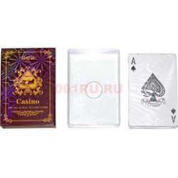 Карты для покера Casino «коричневые» 100% пластик 54 карты - фото 133369