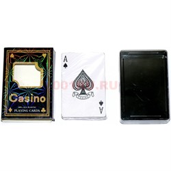 Карты для покера Casino «черные» 100% пластик 54 карты - фото 133372