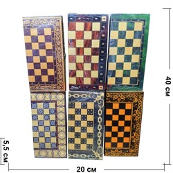 Шахматы нарды шашки 40 см доска модели в ассортименте - фото 133387