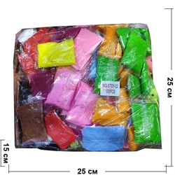 Глина пластилин мягкая цвета микс 100 шт - фото 133498