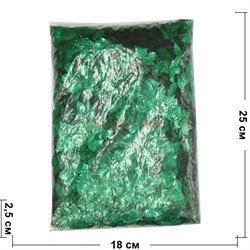 Пайетки для рукоделия «листочки зеленые» 500 гр - фото 133902