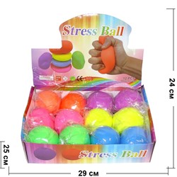 Игрушка-антистресс Stressball 7 см 12 шт/уп - фото 134069
