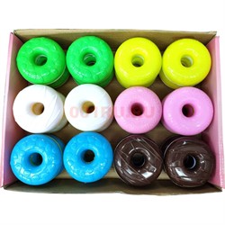 Лизун мялка «пончик донат» цветной 24 шт/уп - фото 134097