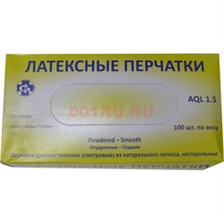 Медицинские перчатки латексные опудренные 100шт - фото 134277