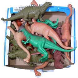 Игрушка резиновая 13 см «Динозавры» со звуком по 12 шт/уп - фото 135844
