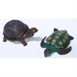 Игрушка пластик+резина «Черепаха морская и сухопутная» 12 шт/уп - фото 135873