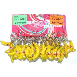 Брелок резиновый (KL-926) банан 120 шт/уп - фото 136997