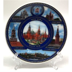 Магнит керамический (MS-132) «Москва» в виде тарелки - фото 137334
