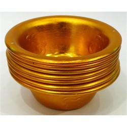 Буддийская чаша металлическая 3 см под золото 7 шт - фото 137581