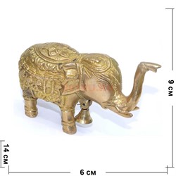 Статуэтка бронзовая «Слон» с колокольчиком - фото 137644
