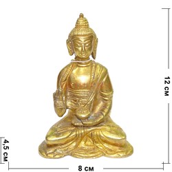 Будда фигурка бронзовая 12 см - фото 137676