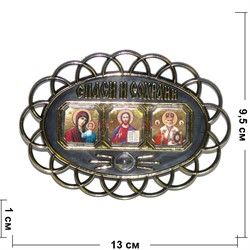 Амулет иконка православный «Спаси и сохрани» 10x13 см на липучке - фото 137756