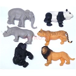 Резиновые игрушки «Дикие животные» 24 шт/уп - фото 137882