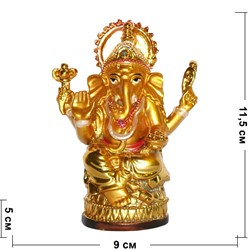 Нецке Ганеша средний под золото 11,5 см - фото 137908