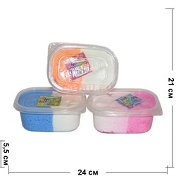 Пластилин легкий 4 или 2 цвета 12 шт/уп - фото 137915