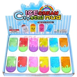 Лизун мялка «IceCream Crystal Mud» 24 шт/уп - фото 138267