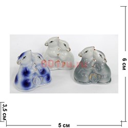 Фарфоровая статуэтка крысы обнимаются (KL-1508) символ 2020 года - фото 138396