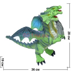 Игрушка резиновая «Дракон со звуком» 28 см высота - фото 138741