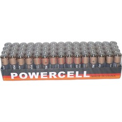 Батарейки пальчиковые АА Powercell 60 шт солевые - фото 138911
