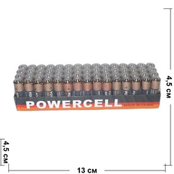 Батарейки мизинчиковые ААА Powercell 60 шт солевые - фото 138914