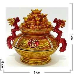 Металлическая шкатулка (NS-773) «Чаша символ богатства» - фото 138993