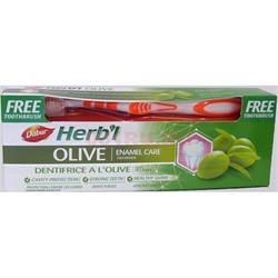 Зубная паста «Dabur Herb'l» восстановление эмали 150 г с зубной щеткой - фото 139405