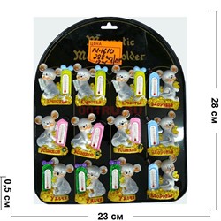 Магниты (KL-1610) крыса с термометром символ 2020 года 288 шт/кор - фото 140475