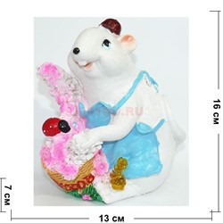 Фигурка из полистоуна (KL-1545) Крыса 16 см символ 2020 года - фото 140649