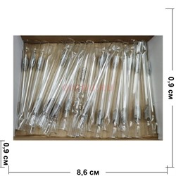 Трубка стеклянная прозрачная (1354) с сеточкой 8,6 см - фото 141314