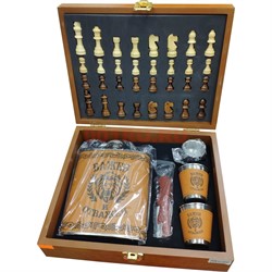 Набор большой «Важен и отважен» с шахматами, нож, фляга 18 унций - фото 141841