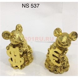 Фигурка Крысы из полистоуна (NS-537) под золото - фото 143215