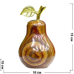 Груша из оникса 15 см (4х6 дюйма) цвет камня в ассортименте - фото 143354
