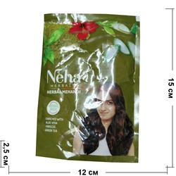 Хна Neha 55 гр натуральная с зеленым чаем и др. добавками - фото 143938